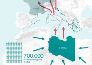 Italy Libya map